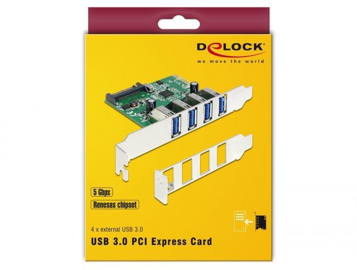 DeLock PCI Express Card > 4x external USB 3.0 DeLock PCI Express Card > 4x external USB 3.0