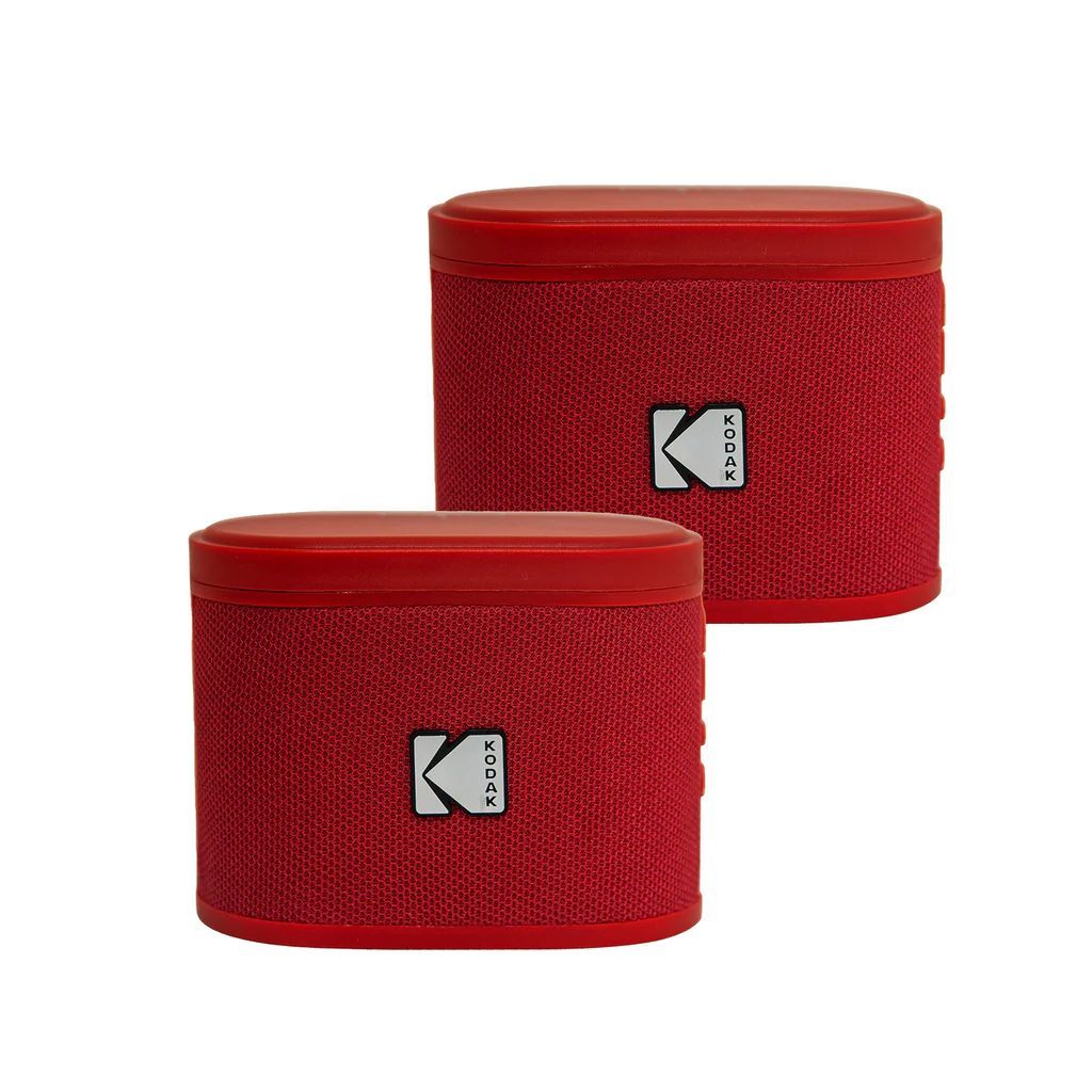 Kodak BRIXRD2 Soundbrix Mini Bluetooth Coloured Portable Two Speakers Red Kodak BRIXRD2 Soundbrix Mini Bluetooth Coloured Portable Two Speakers Red