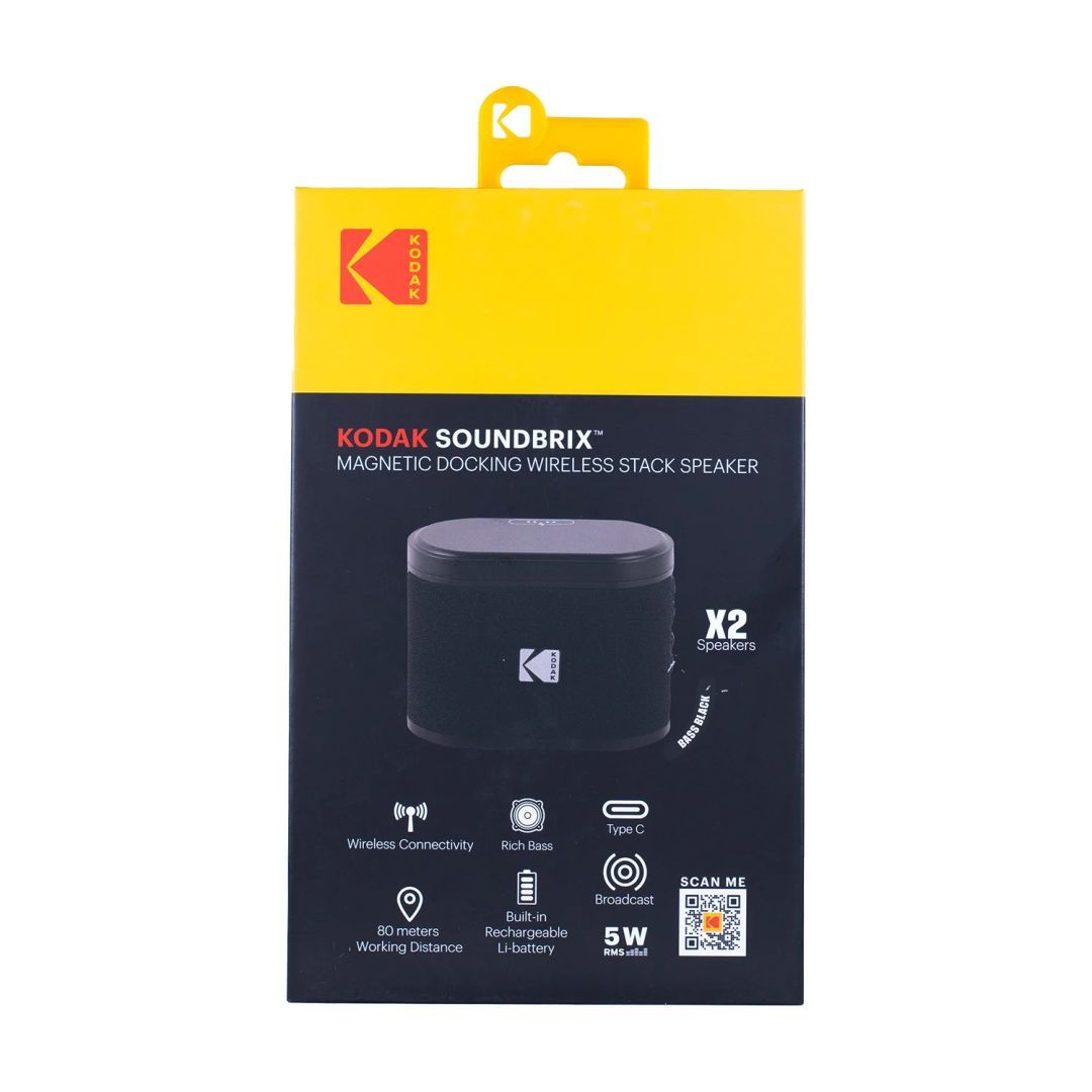 Kodak BRIXBK2 Soundbrix Mini Bluetooth Coloured Portable Two Speakers Black Kodak BRIXBK2 Soundbrix Mini Bluetooth Coloured Portable Two Speakers Black