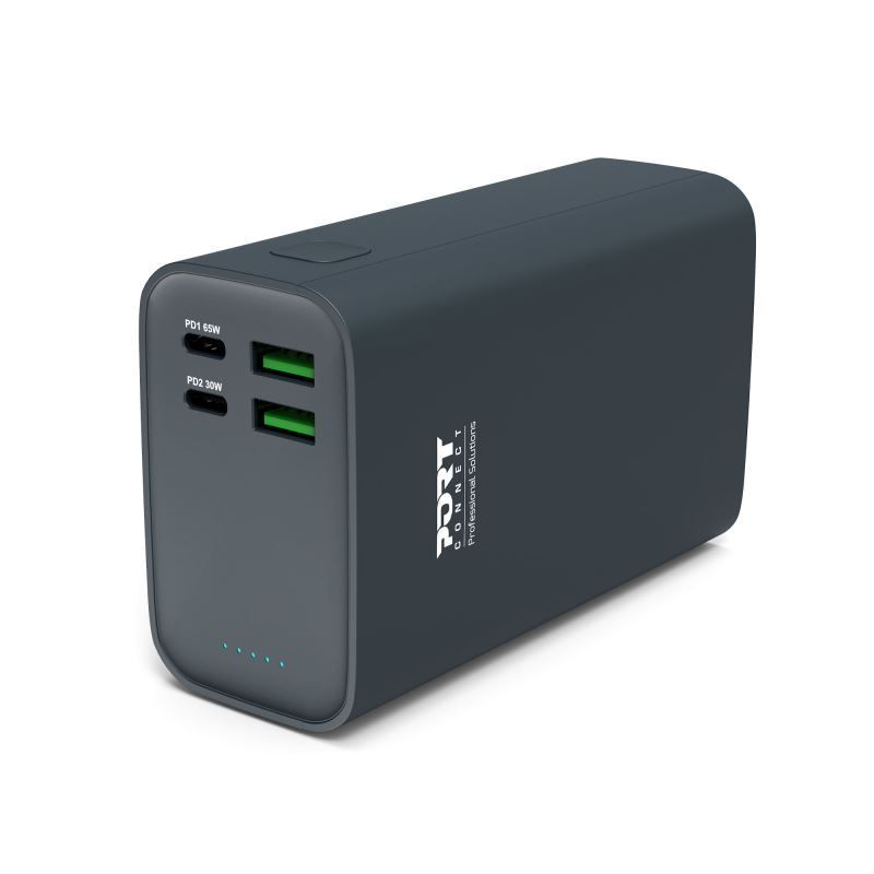 Port Designs 26800mAh 65W Powerbank Black Port Designs 26800mAh 65W Powerbank Black