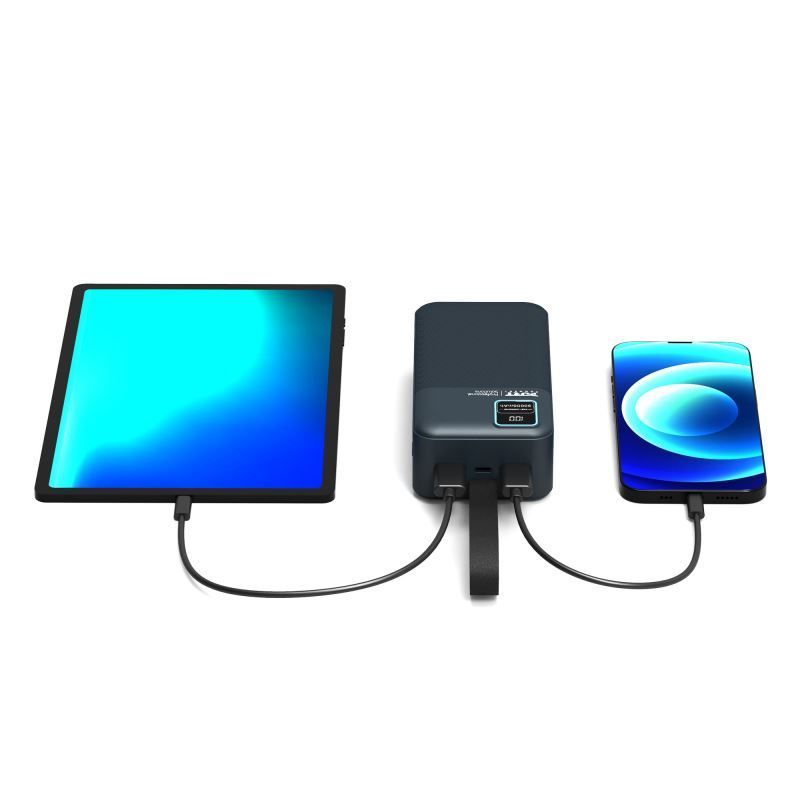 Port Designs 30000mAh Powerbank LCD Display USB-A QC / USB-C / Micro USB Black Port Designs 30000mAh Powerbank LCD Display USB-A QC / USB-C / Micro USB Black