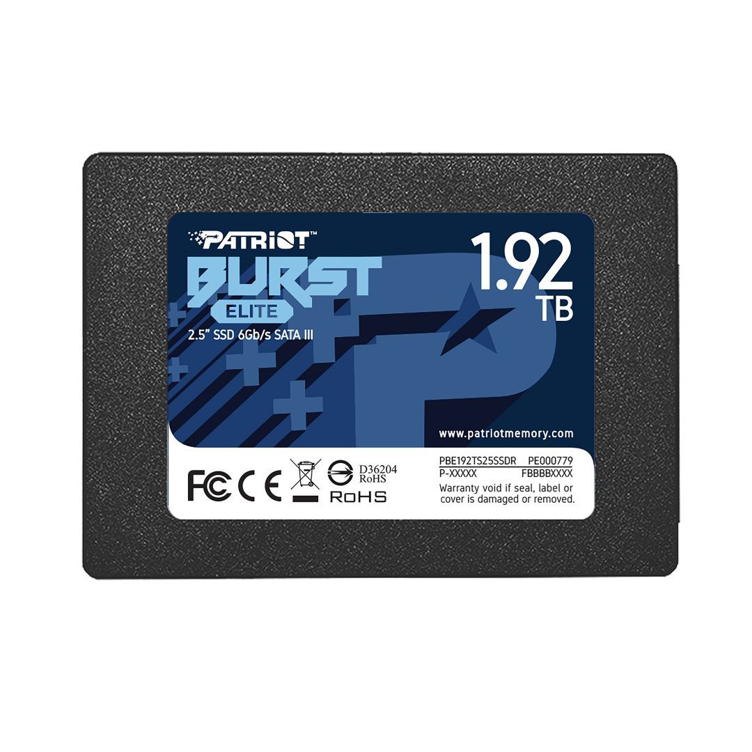Patriot 1,92TB 2,5" SATA3 Burst Elite Patriot 1,92TB 2,5" SATA3 Burst Elite