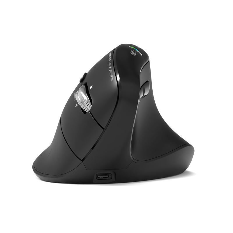 Port Designs Ergo Auditor Ergonomic Wireless Bluetooth Rechargeable Mouse Black