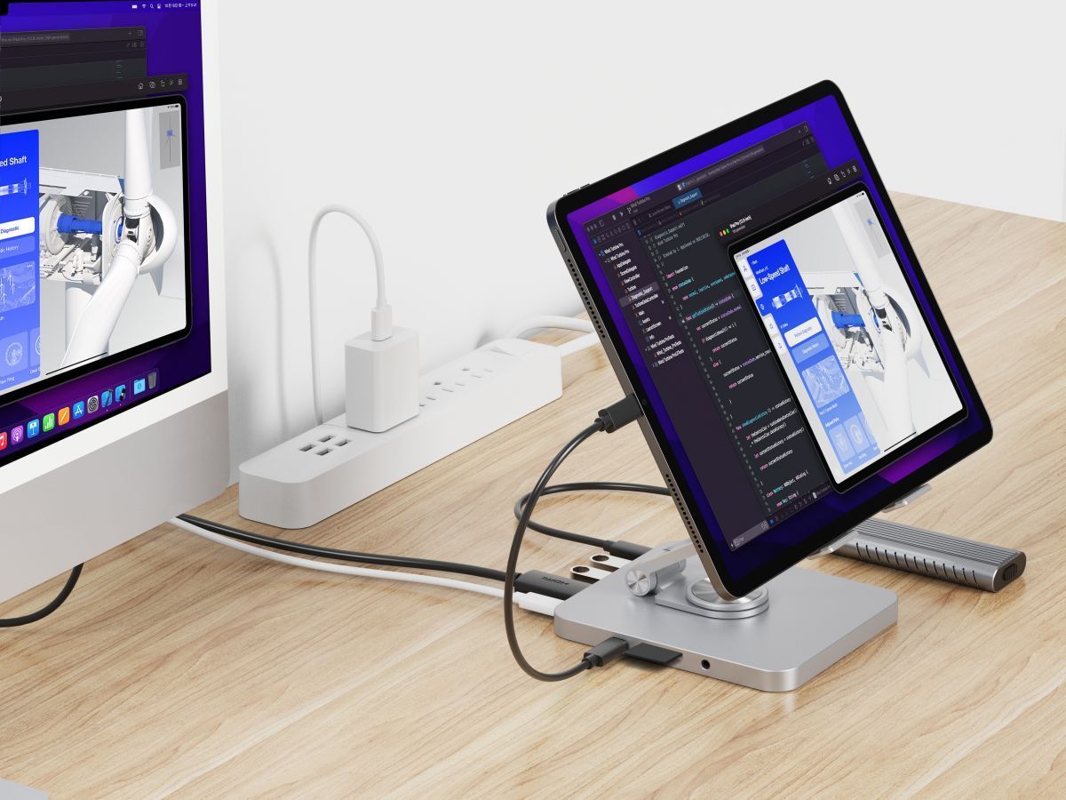 Conceptronic DONN26G Tablet Stand with 8-in-1 USB 3.2 Gen 1 Docking Station Conceptronic DONN26G Tablet Stand with 8-in-1 USB 3.2 Gen 1 Docking Station