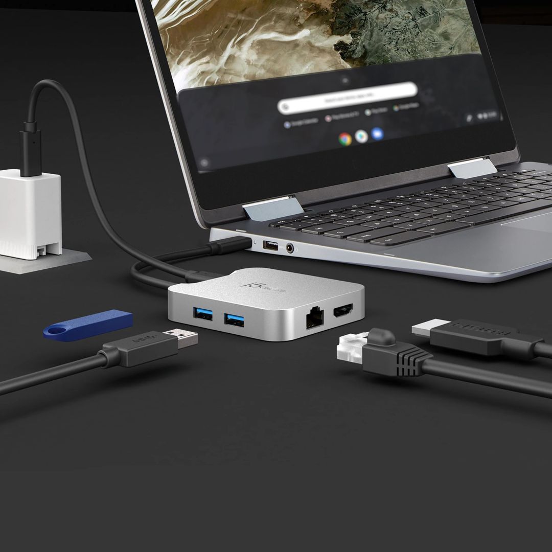 j5create JCD391 4K60 Elite USB-C PD Multi-Port Adapter Silver j5create JCD391 4K60 Elite USB-C PD Multi-Port Adapter Silver