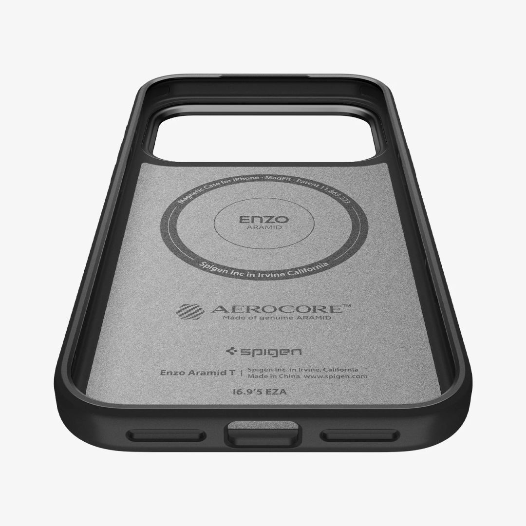 Spigen Enzo Aramid T case for iPhone 17 Pro Black