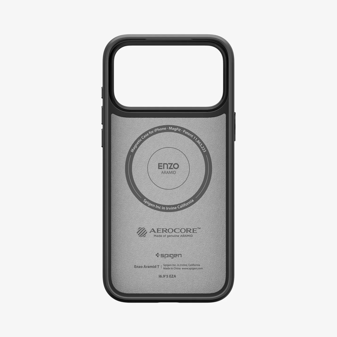 Spigen Enzo Aramid T case for iPhone 17 Pro Black