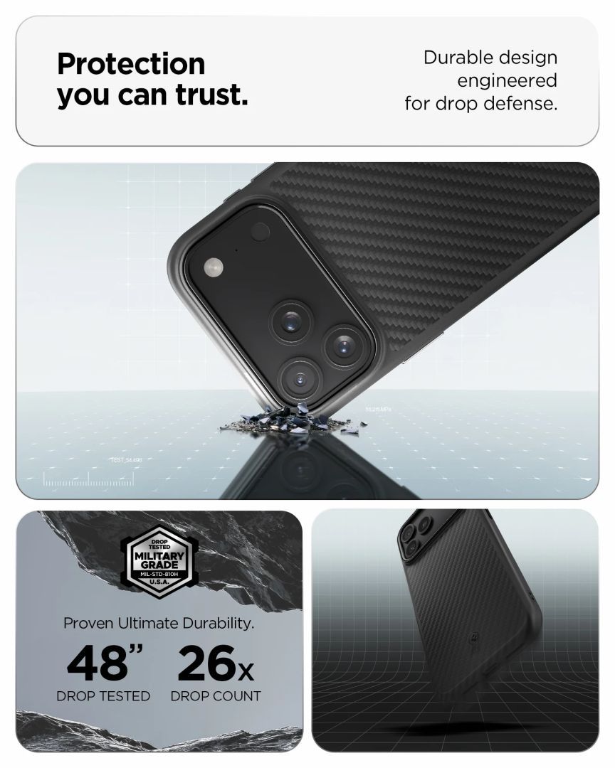 Spigen Enzo Aramid T case for iPhone 17 Pro Black