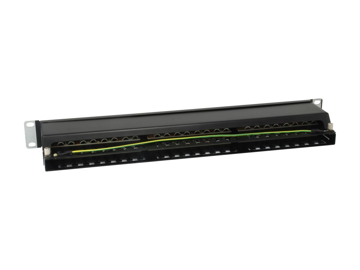 EQuip 48-Port Cat.6 Shielded Patch Panel Black EQuip 48-Port Cat.6 Shielded Patch Panel Black