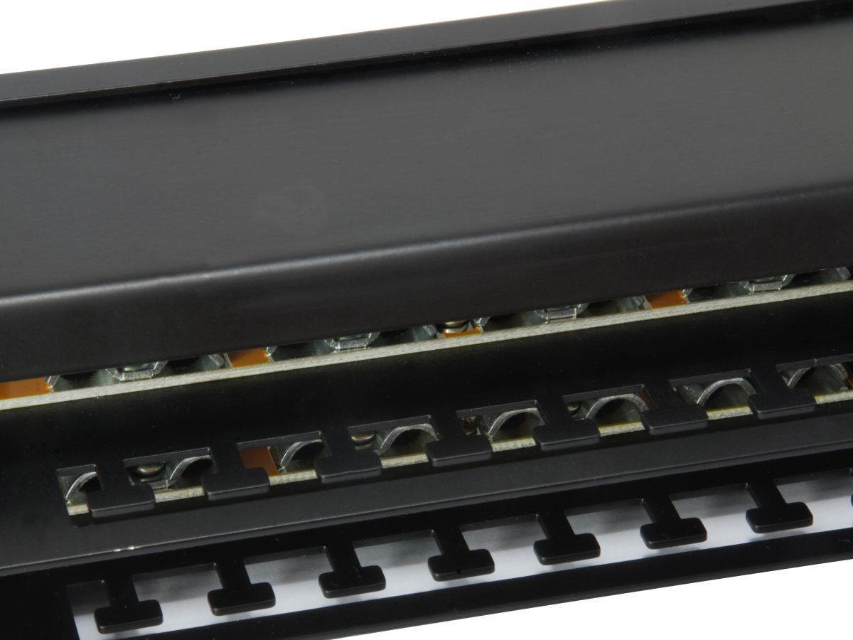 EQuip 48-Port Cat.6 Shielded Patch Panel Black EQuip 48-Port Cat.6 Shielded Patch Panel Black