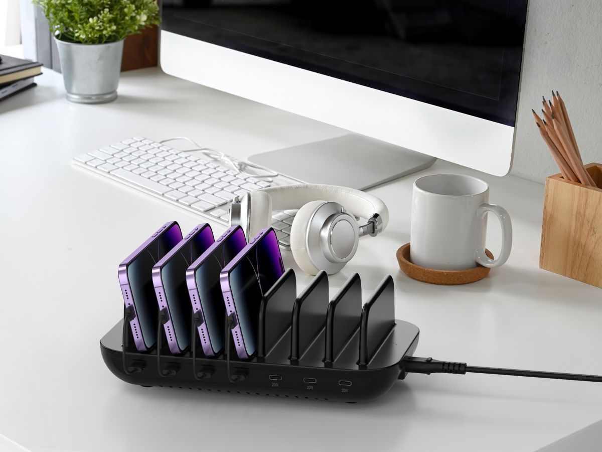 Conceptronic OZUL07B 160W 7-Port USB PD Charging Station Conceptronic OZUL07B 160W 7-Port USB PD Charging Station