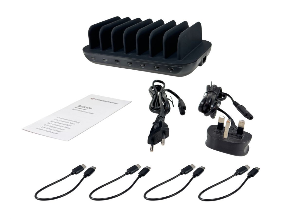 Conceptronic OZUL07B 160W 7-Port USB PD Charging Station Conceptronic OZUL07B 160W 7-Port USB PD Charging Station