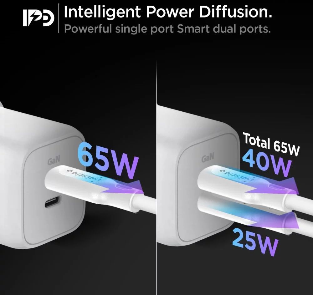 Spigen PE2106 ArcStation Wall Charger White Spigen PE2106 ArcStation Wall Charger White