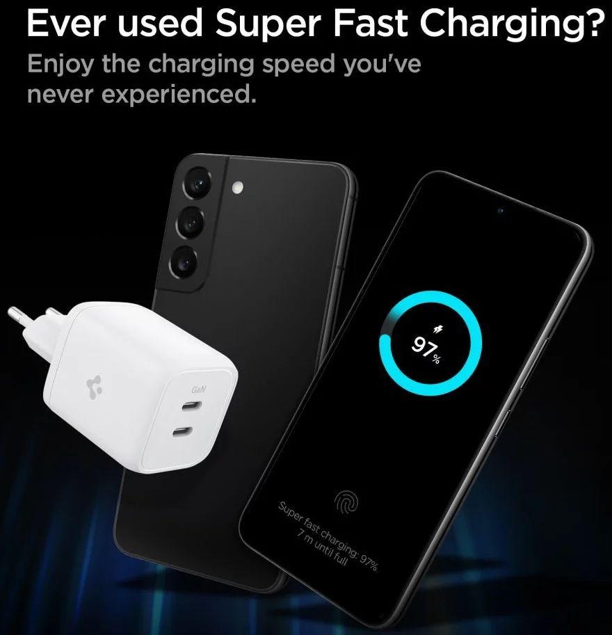 Spigen PE2106 ArcStation Wall Charger White Spigen PE2106 ArcStation Wall Charger White