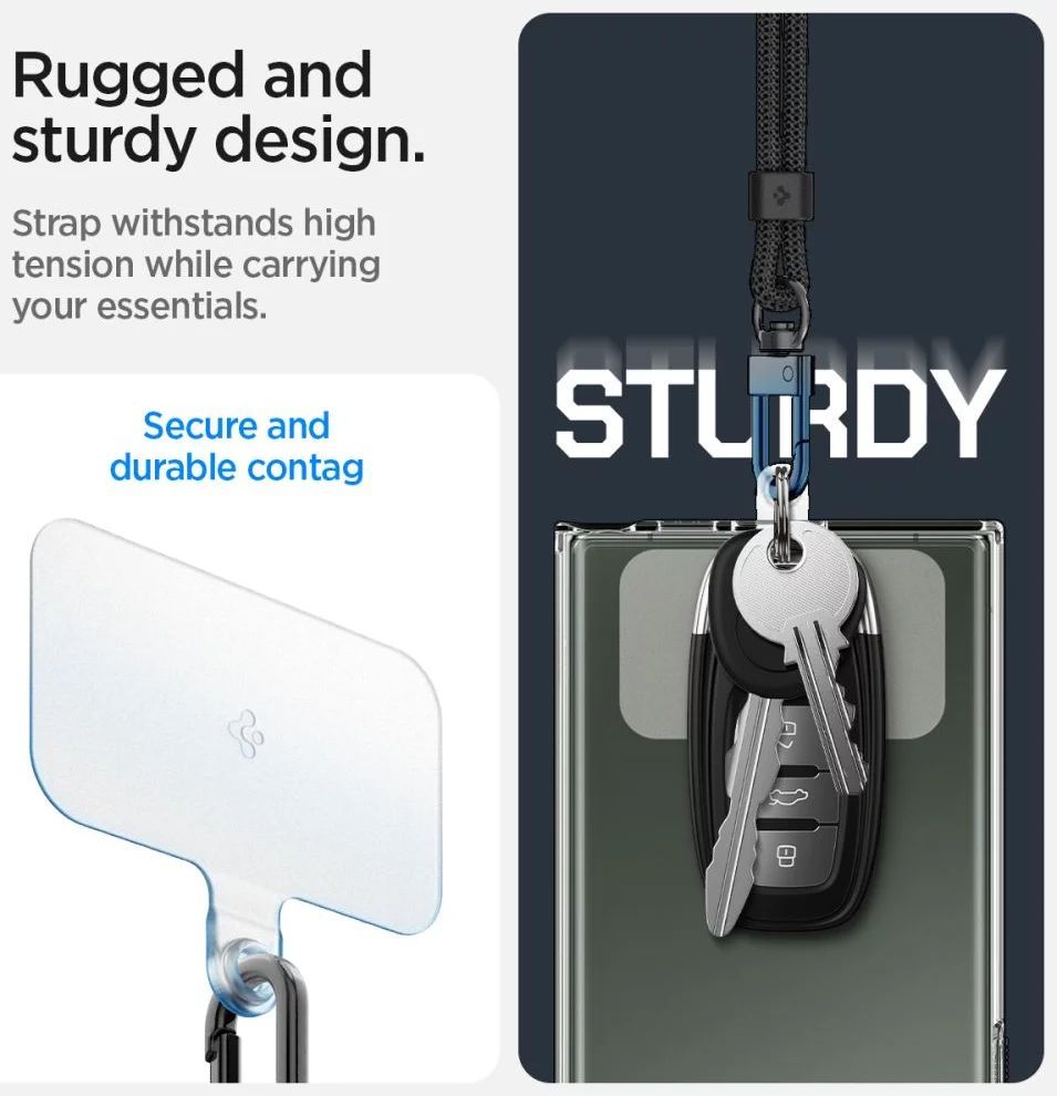 Spigen Crossbody Strap + Wrist Strap + ConTag Spigen Crossbody Strap + Wrist Strap + ConTag