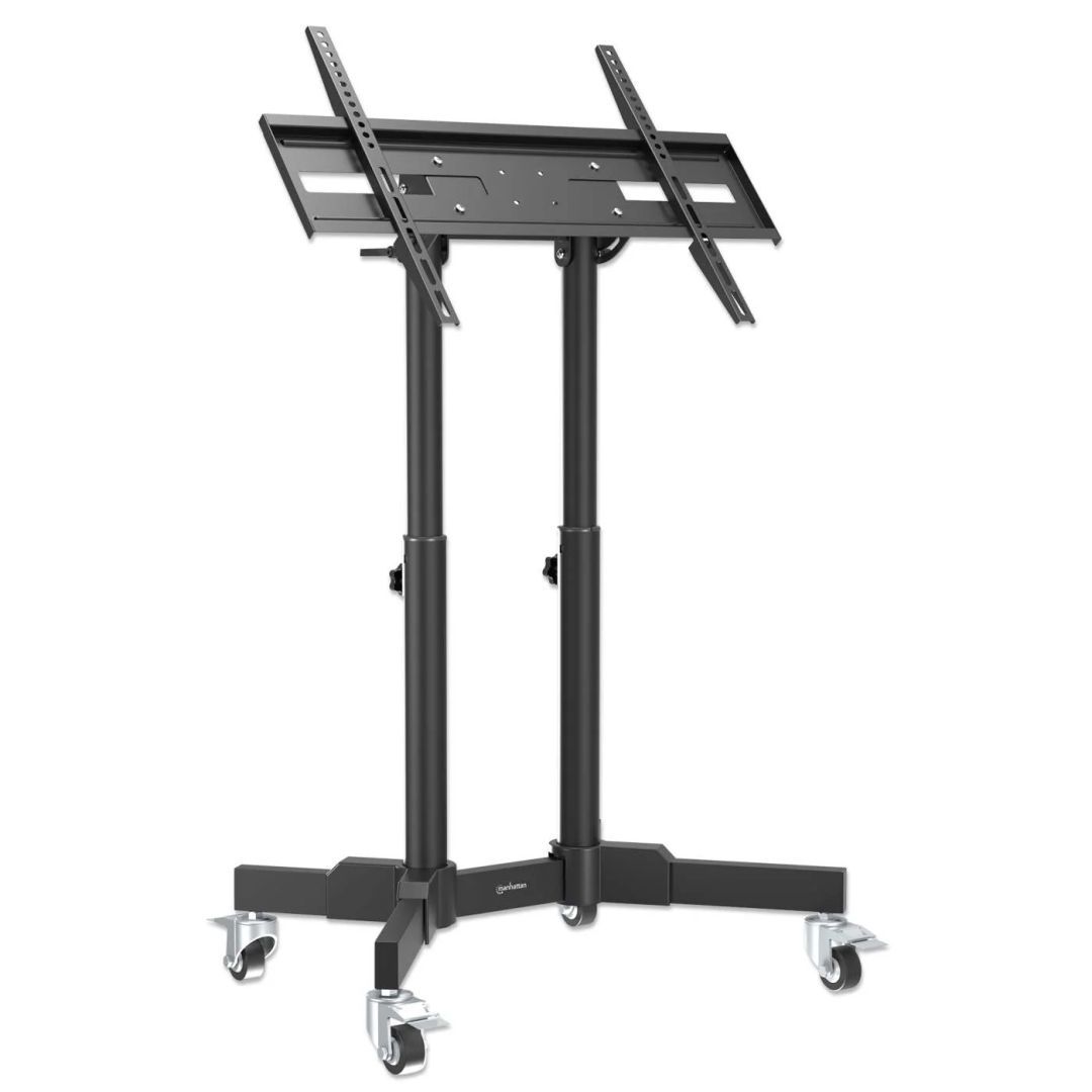 Manhattan Compact Height-Adjustable TV Cart 23"-70" Black