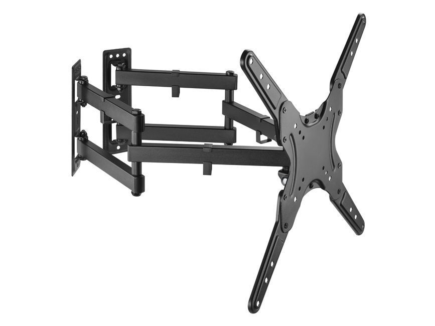 EQuip 23”-55” Full motion Corner TV Wall Mount Bracket Black EQuip 23”-55” Full motion Corner TV Wall Mount Bracket Black