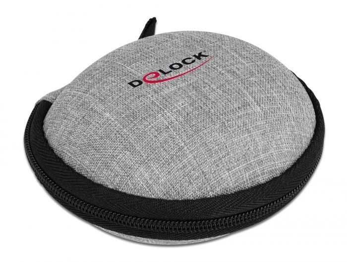DeLock Headphone protection bag for in-ear headphones Grey DeLock Headphone protection bag for in-ear headphones Grey