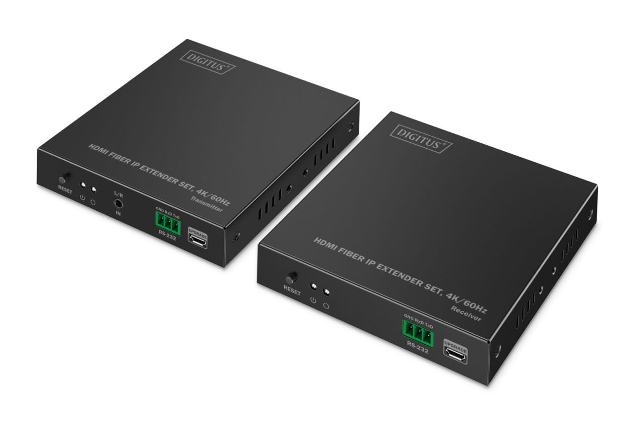Digitus HDMI Fiber IP Extender Set 4K/60Hz Black