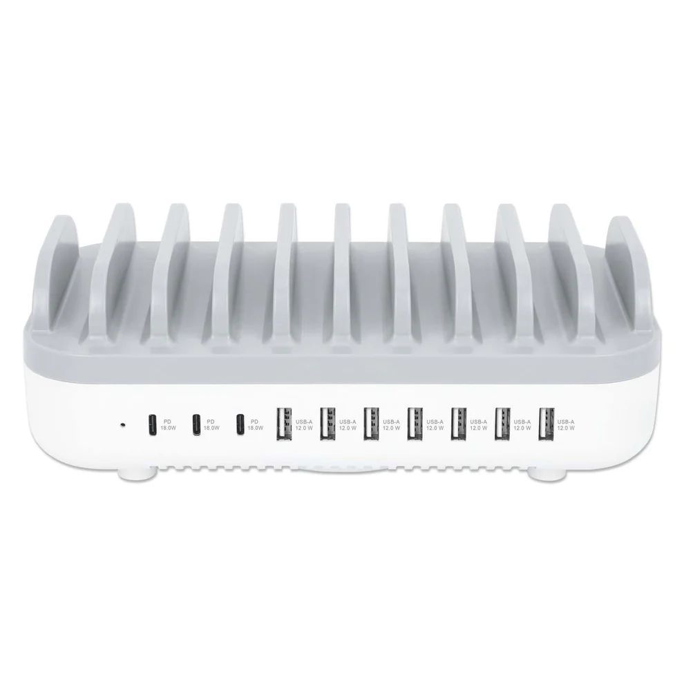 Manhattan 10-portos USB3.0 HUB White/Grey