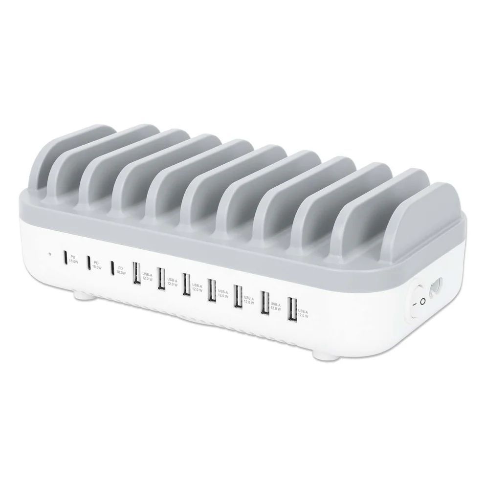 Manhattan 10-portos USB3.0 HUB White/Grey