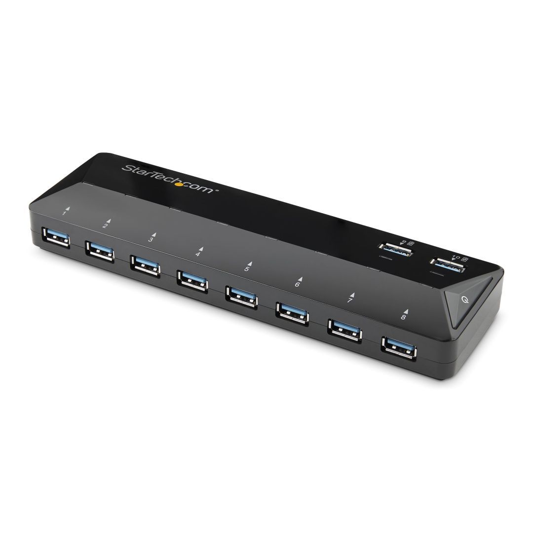Startech 10-portos USB3.0 HUB Black