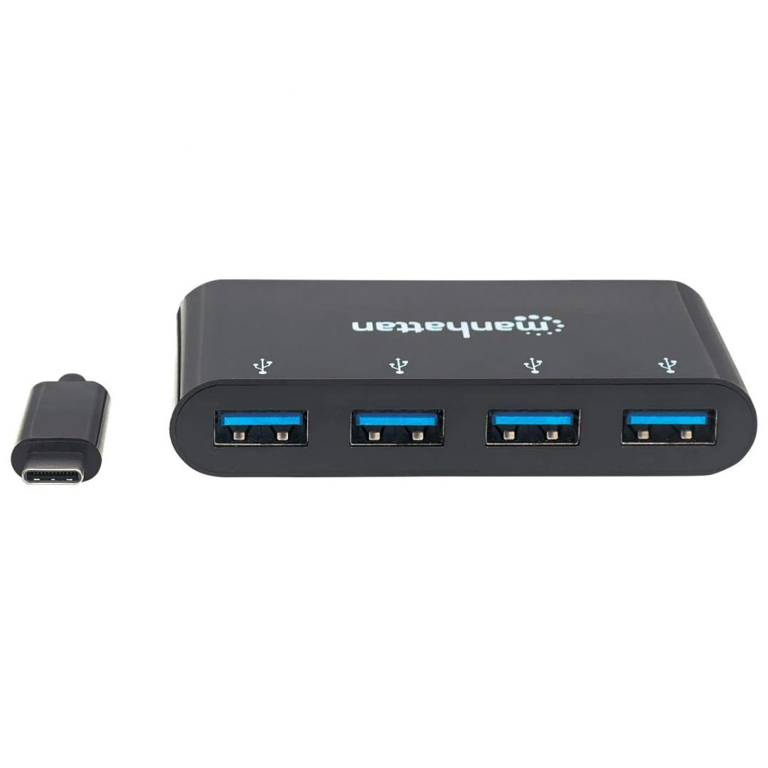 Manhattan 4-Port USB 3.2 Gen 1 Hub Black Manhattan 4-Port USB 3.2 Gen 1 Hub Black
