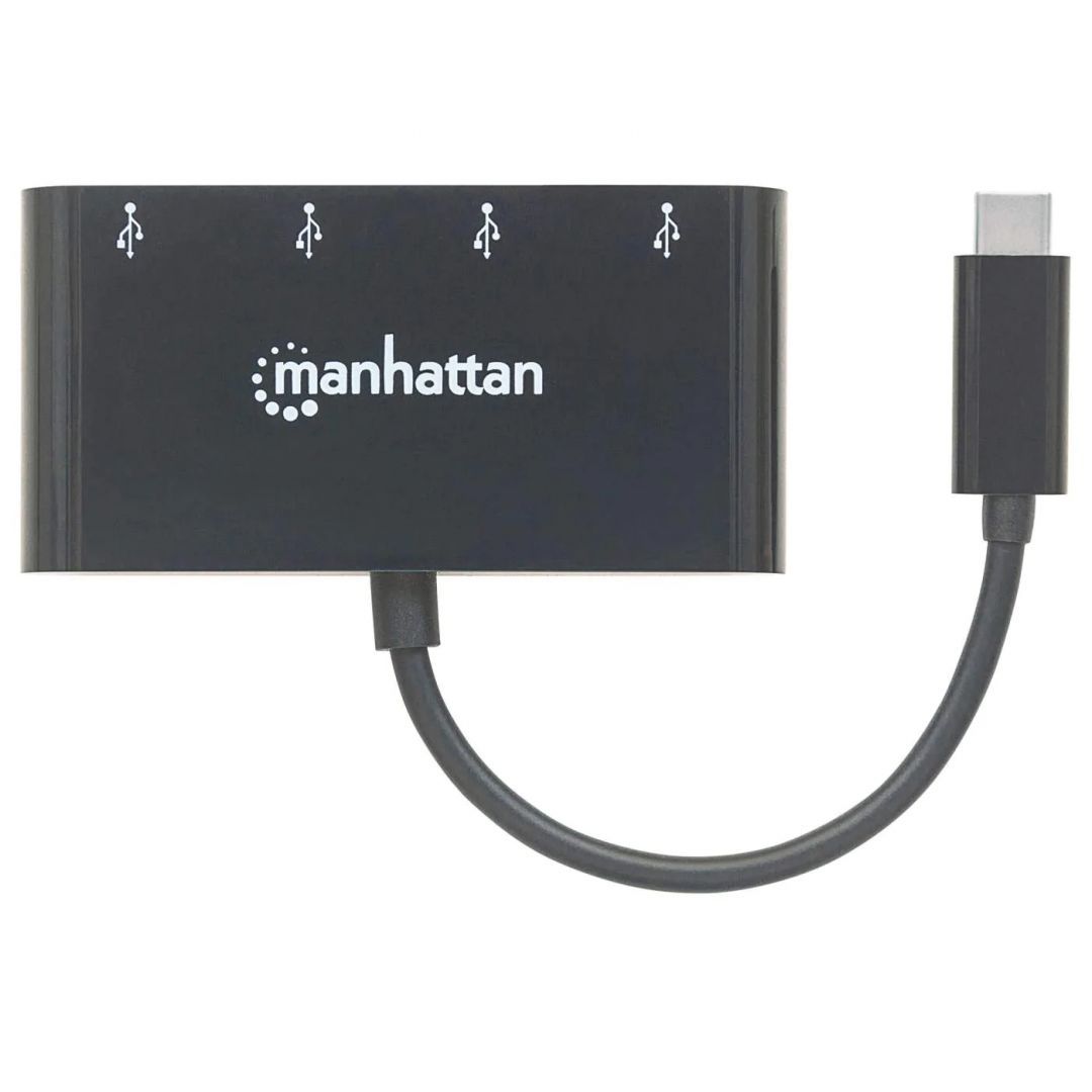 Manhattan 4-Port USB 3.2 Gen 1 Hub Black Manhattan 4-Port USB 3.2 Gen 1 Hub Black