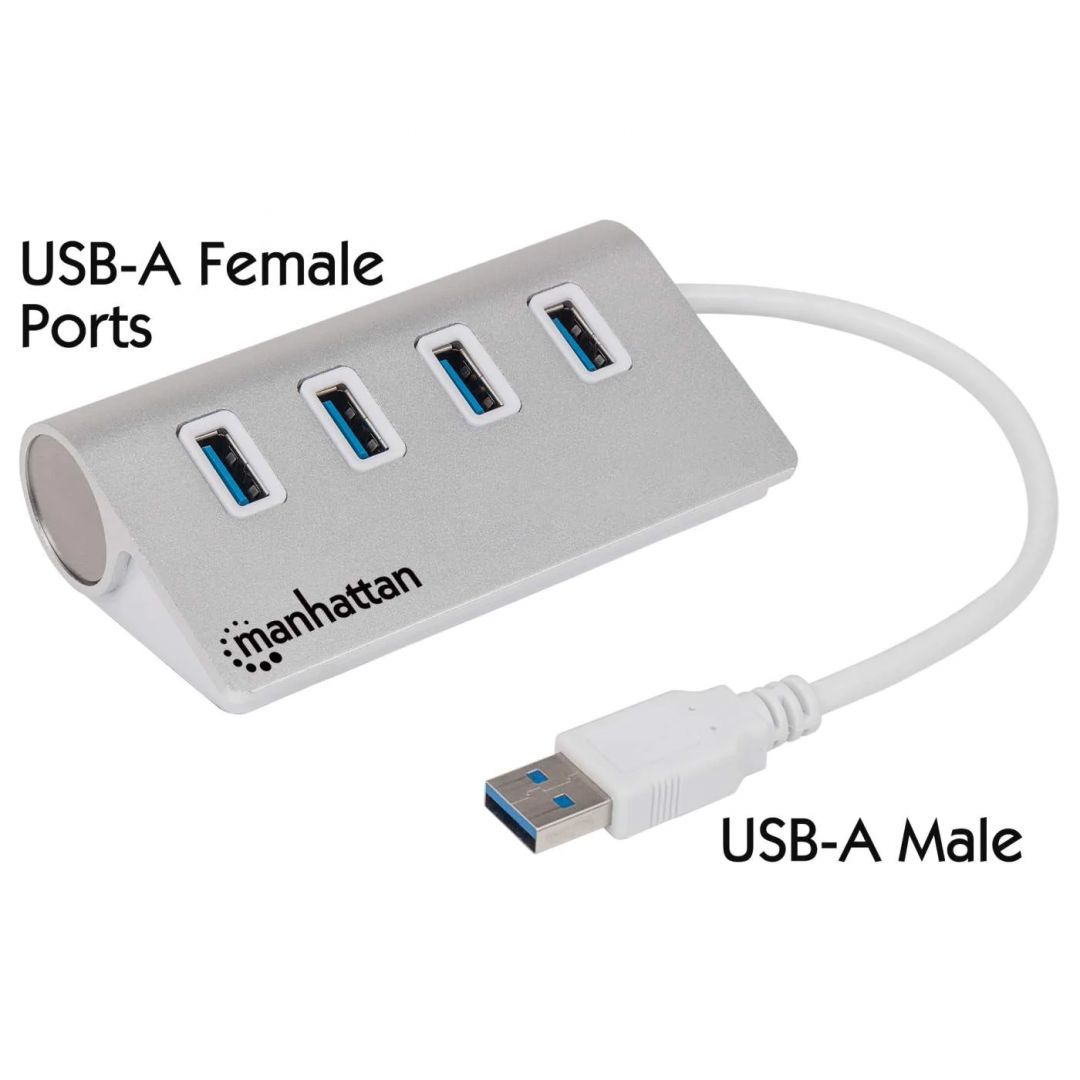Manhattan 4-Port SuperSpeed USB 3.0 Hub White