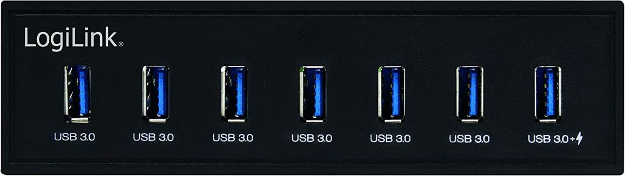 Logilink UA0342 USB3.0 7-port Hub including 1 Charging port Black