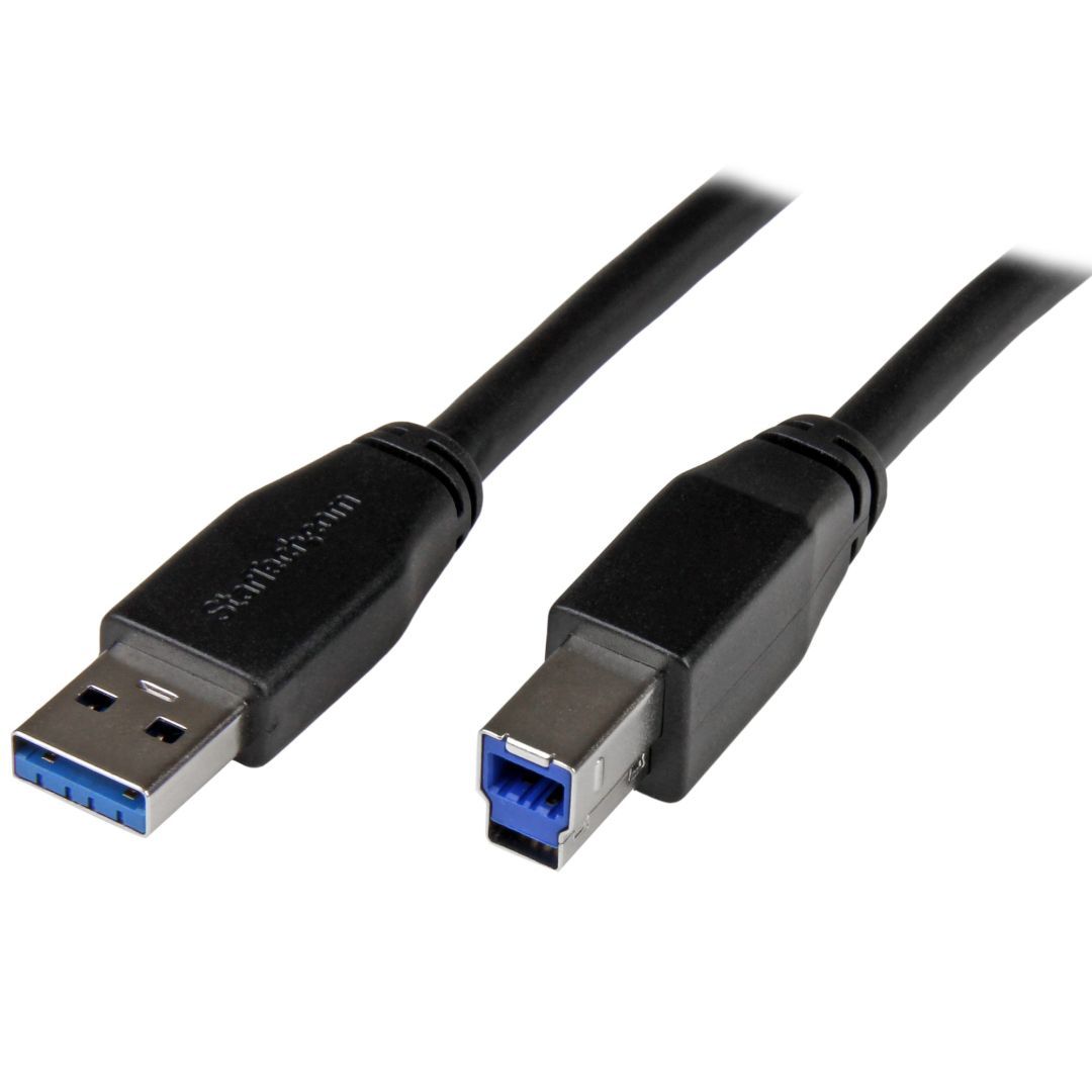 Startech Active USB 3.0 (5Gbps) USB-A to USB-B Cable 5m Black