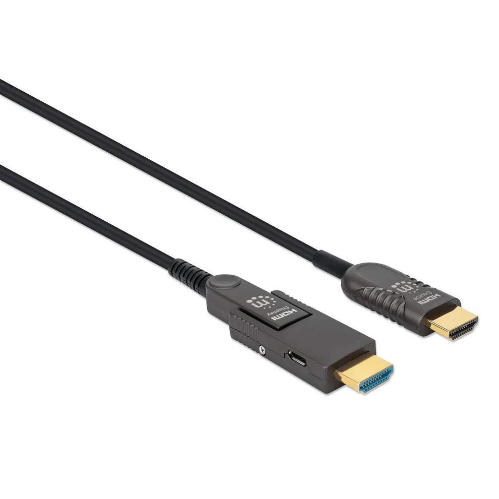 Manhattan High-Speed HDMI Active Optical Cable with Detachable Connector 20m Black
