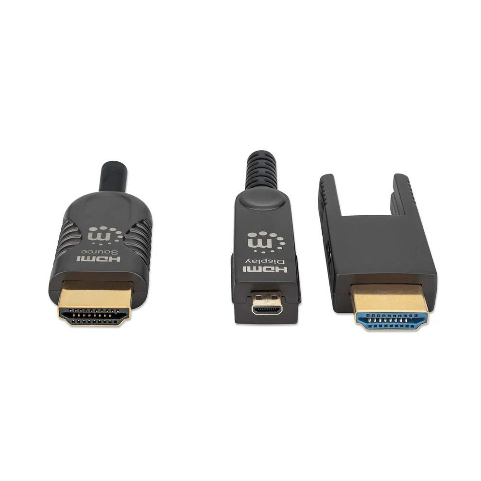 Manhattan High-Speed HDMI Active Optical Cable with Detachable Connector 20m Black