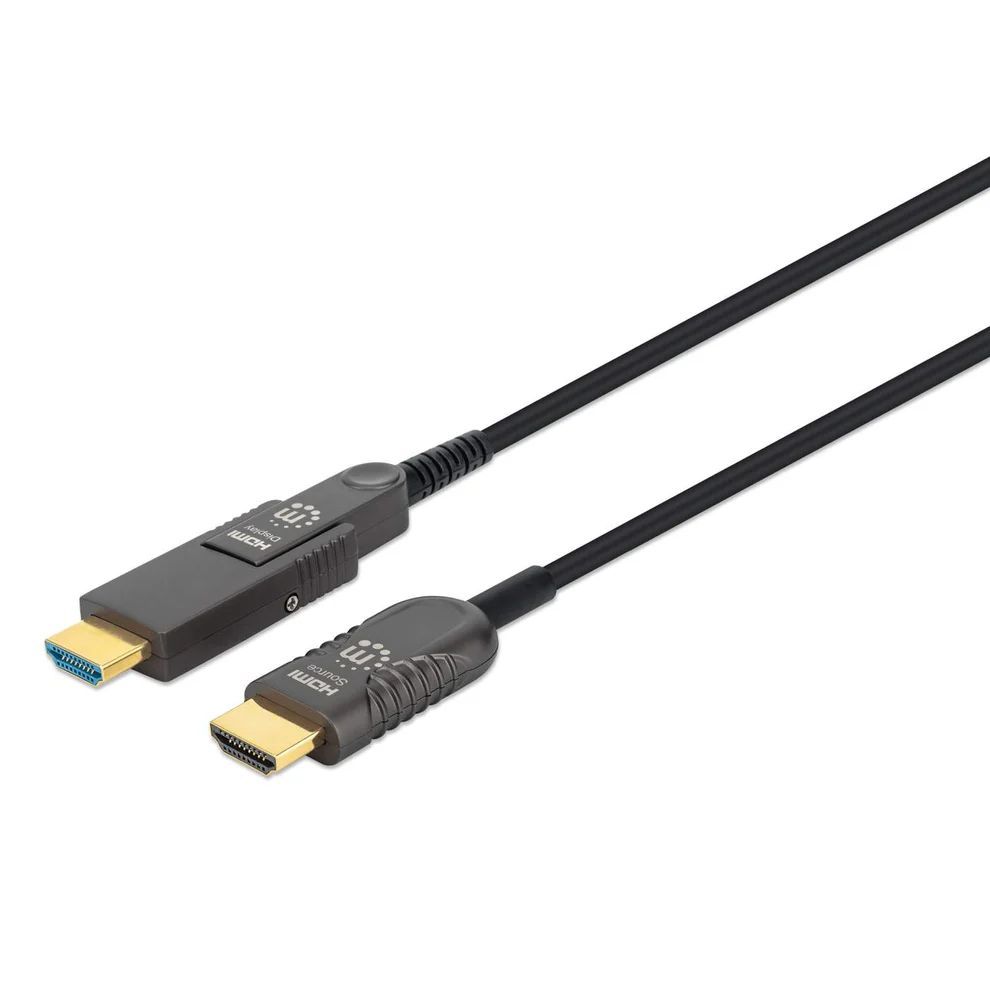 Manhattan High-Speed HDMI Active Optical Cable with Detachable Connector 20m Black