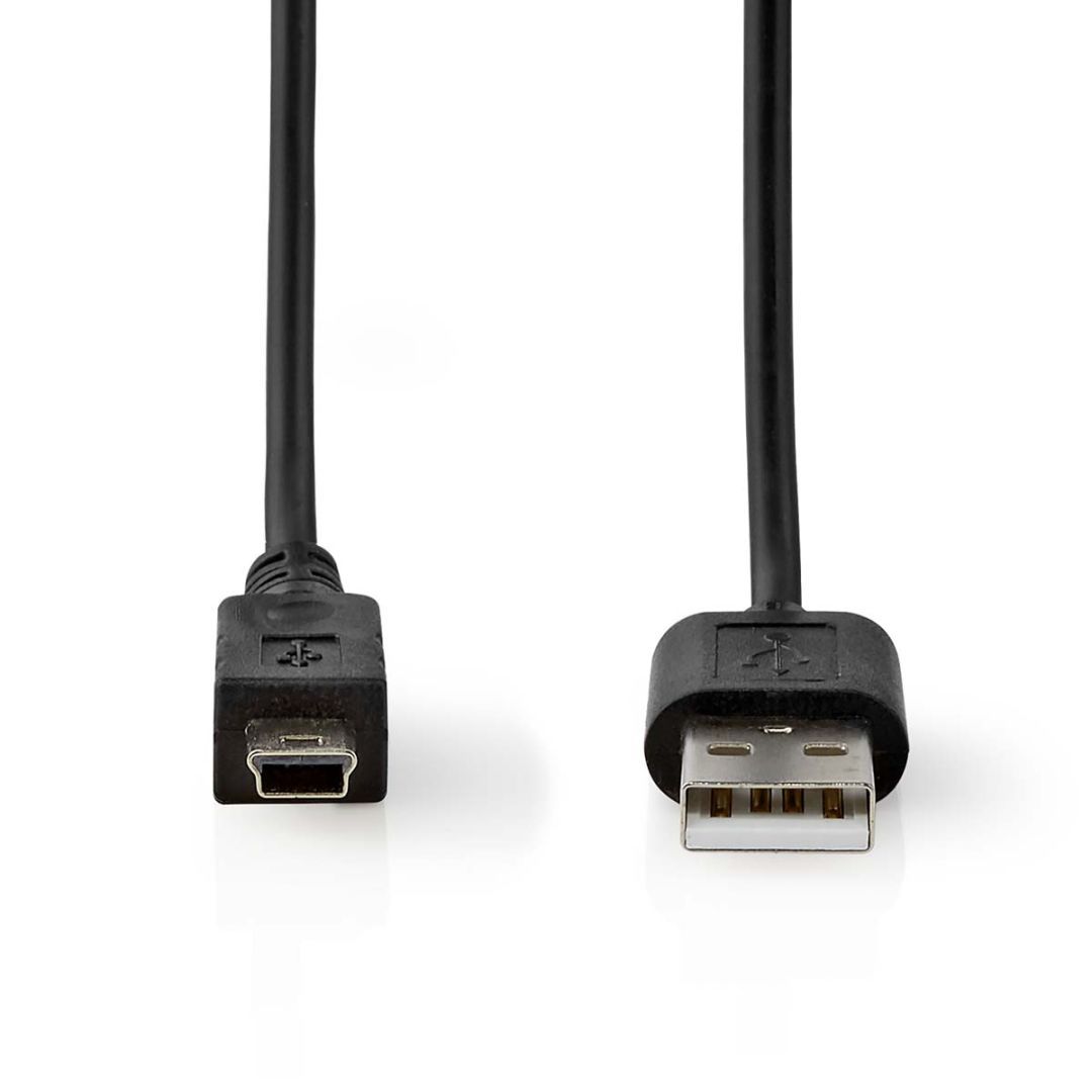 Nedis USB-A to MiniUSB Cable 2m Black Nedis USB-A to MiniUSB Cable 2m Black