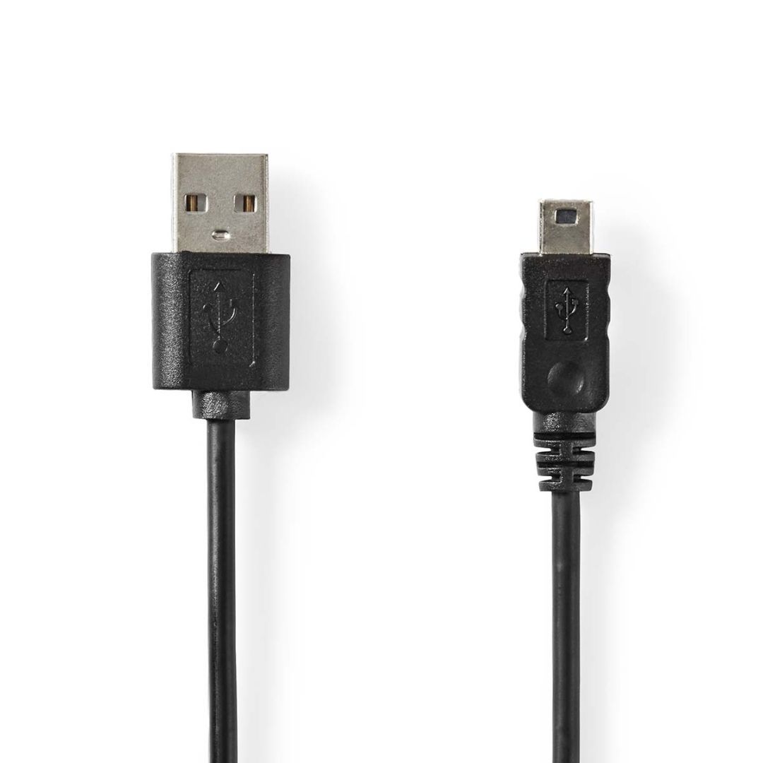 Nedis USB-A to MiniUSB Cable 2m Black Nedis USB-A to MiniUSB Cable 2m Black