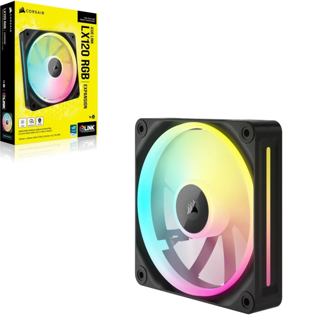 Corsair iCUE LINK LX120 RGB 120mm PWM Black Corsair iCUE LINK LX120 RGB 120mm PWM Black