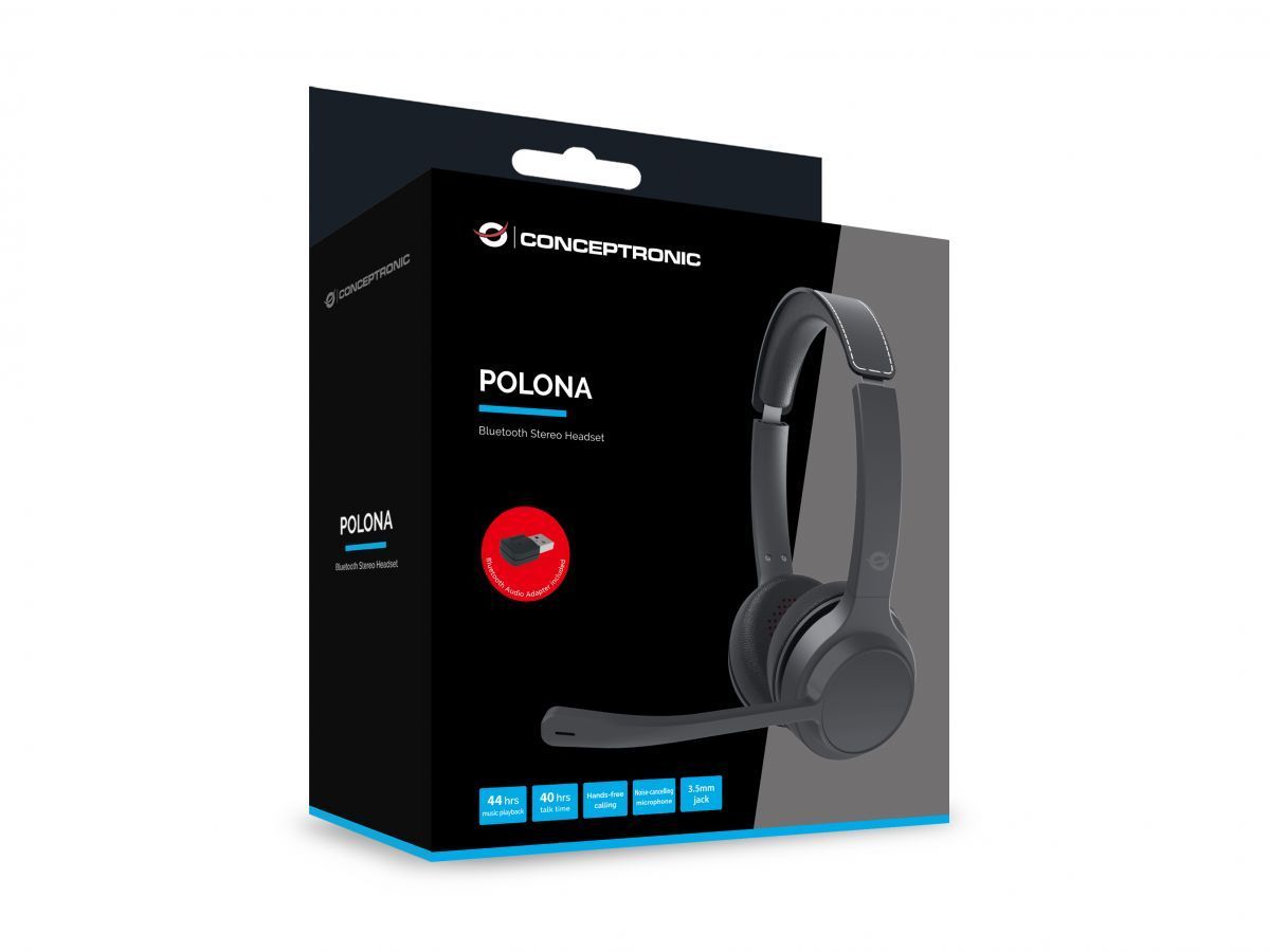 Conceptronic POLONA04BA Bluetooth Headset Black Conceptronic POLONA04BA Bluetooth Headset Black
