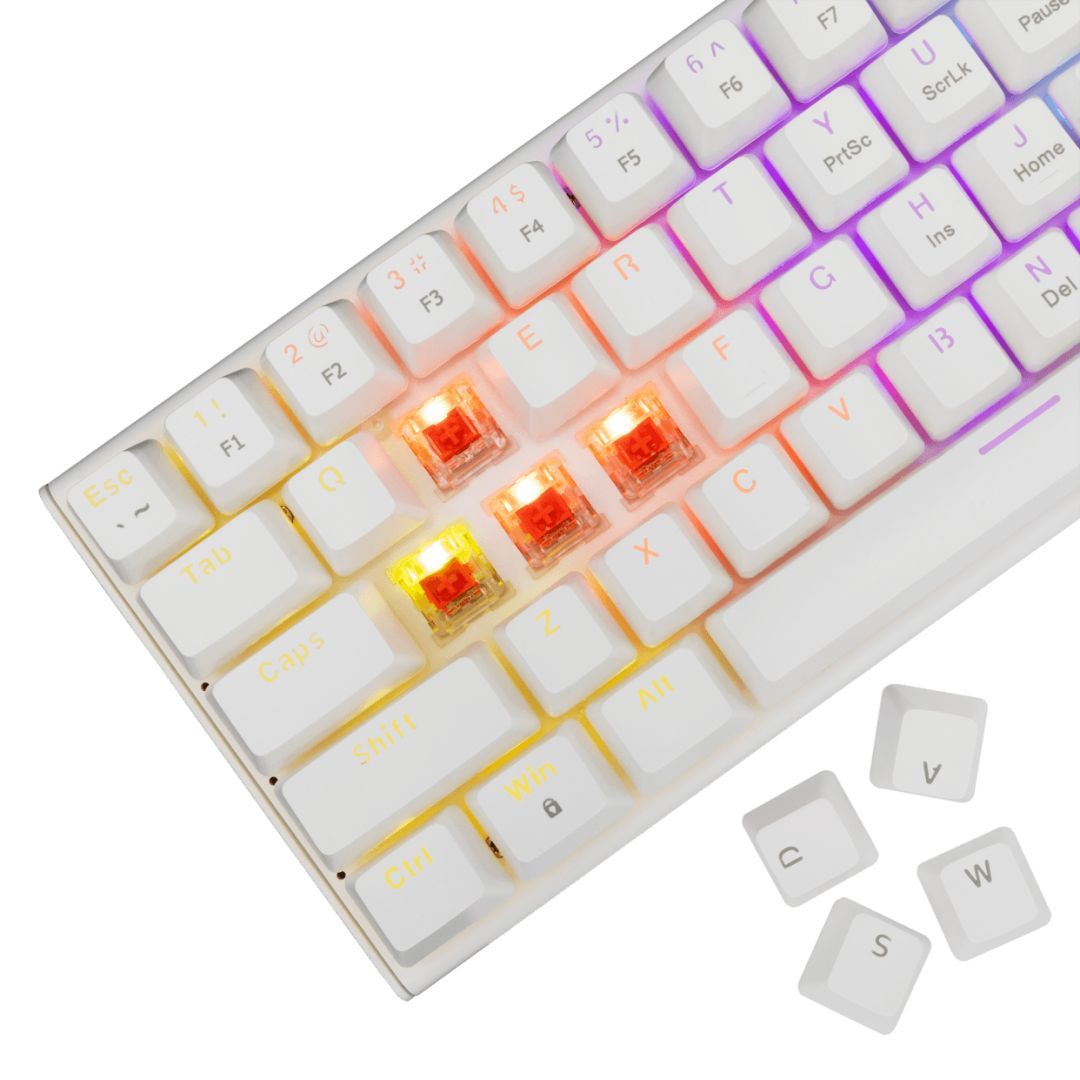 White Shark Wakizashi 2 Red Switches Gaming Keyboard White US White Shark Wakizashi 2 Red Switches Gaming Keyboard White US