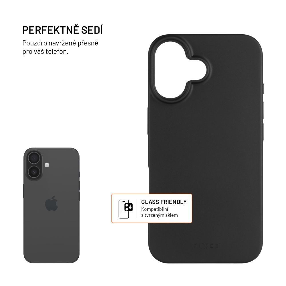 FIXED ReStory TPU tok Apple iPhone 16 készülékhez, fekete