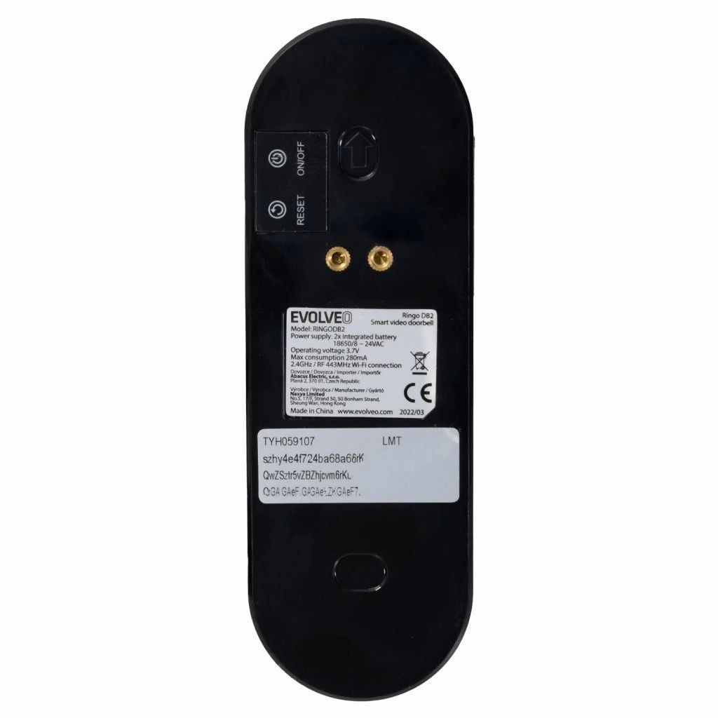 Evolveo Ringo DB2 vezeték nélküli intelligens video csengő + aljzat csengő Evolveo Ringo DB2 vezeték nélküli intelligens video csengő + aljzat csengő