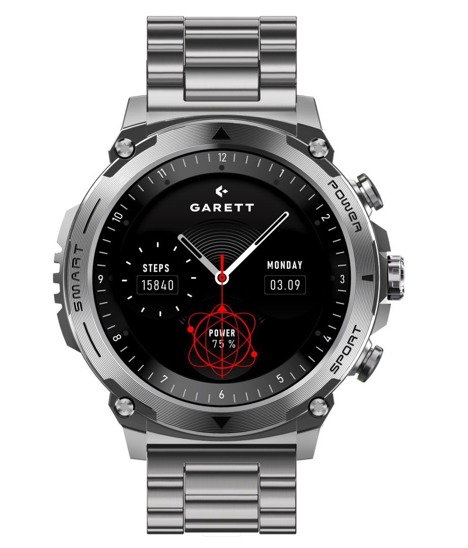 GARETT Atom Smartwatch Silver Steel GARETT Atom Smartwatch Silver Steel