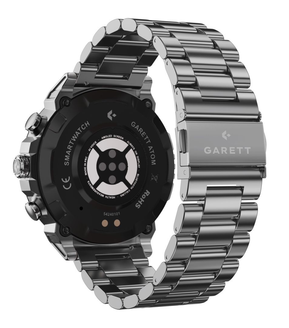 GARETT Atom Smartwatch Silver Steel GARETT Atom Smartwatch Silver Steel