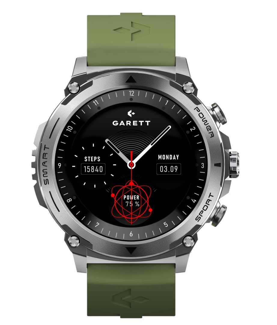 GARETT Atom Smartwatch Silver Steel GARETT Atom Smartwatch Silver Steel