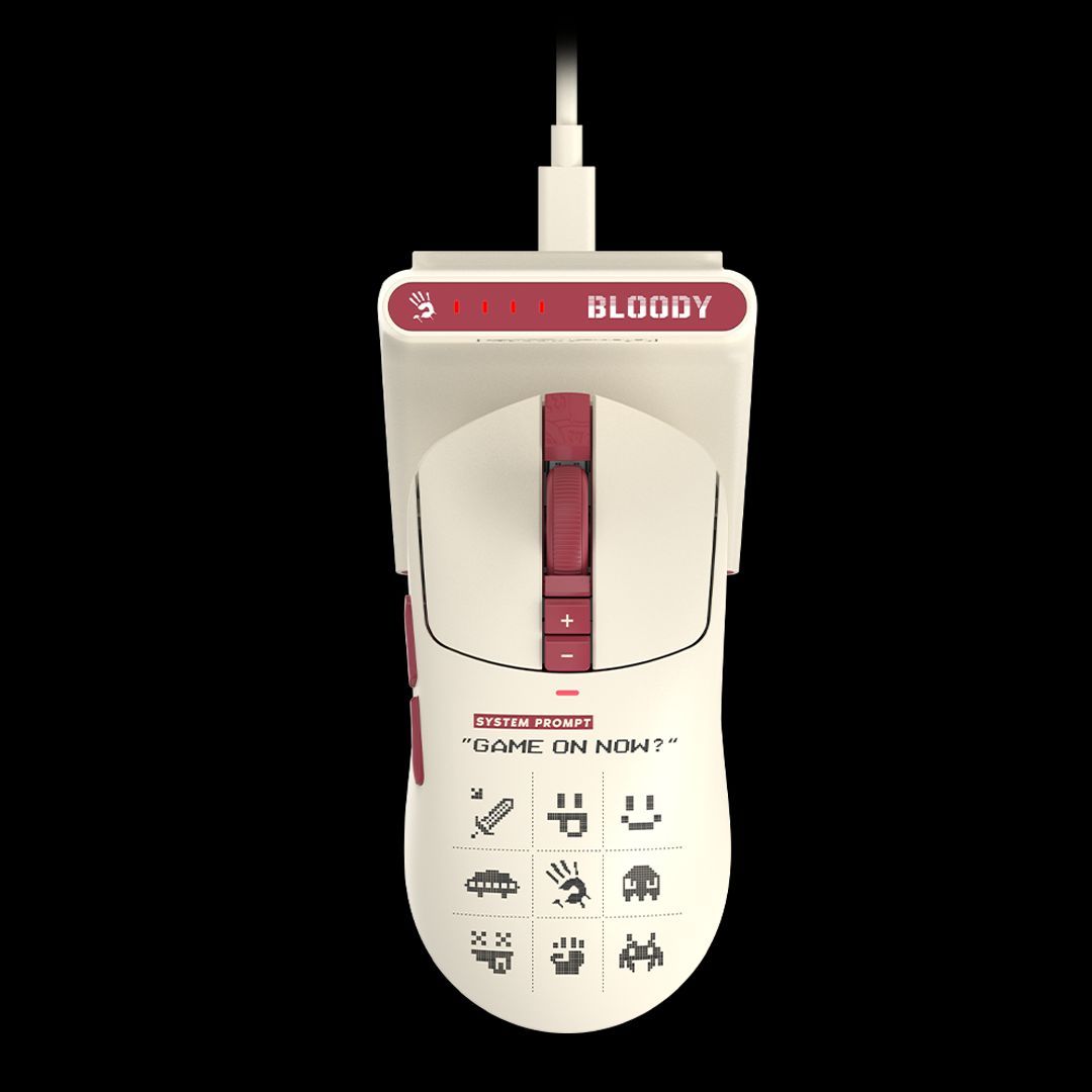 A4-Tech Bloody R72 Ultra Duo Wireless Mouse Pixels Red A4-Tech Bloody R72 Ultra Duo Wireless Mouse Pixels Red