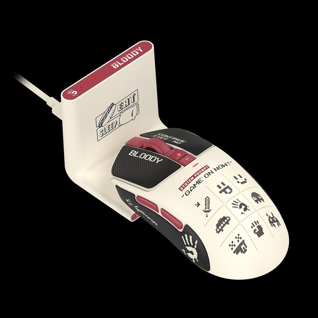 A4-Tech Bloody R72 Ultra Duo Wireless Mouse Pixels Red A4-Tech Bloody R72 Ultra Duo Wireless Mouse Pixels Red