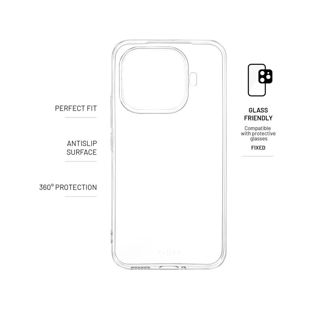 FIXED TPU gél tok Xiaomi 15T Pro készülékhez, átlátszó
