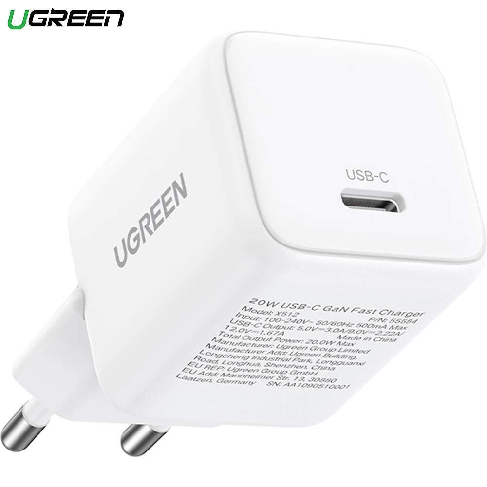 UGREEN X513 30W GAN 1x USB-C Mains Charger White UGREEN X513 30W GAN 1x USB-C Mains Charger White