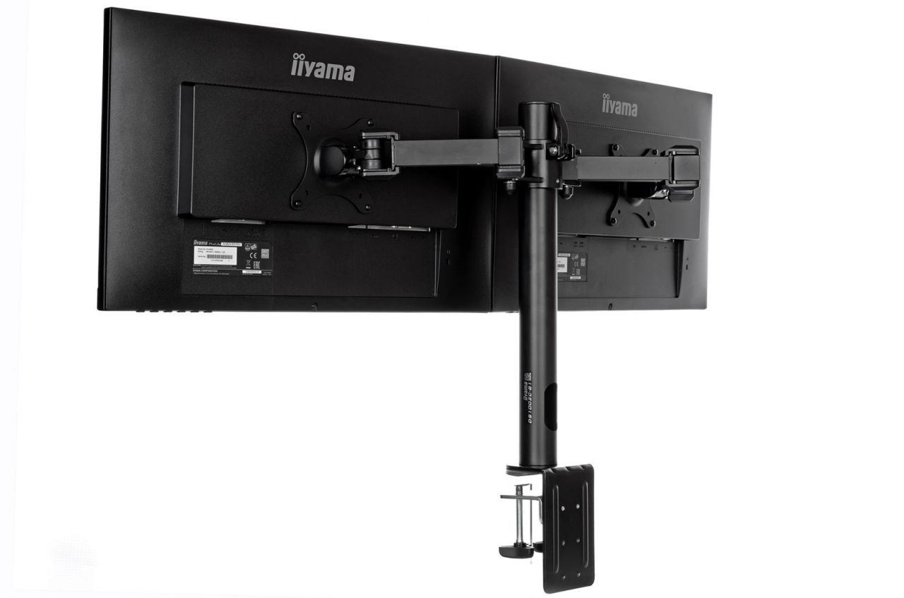 iiyama DS1002C-B1 Simple And Functional Dual Desktop Arm Black iiyama DS1002C-B1 Simple And Functional Dual Desktop Arm Black