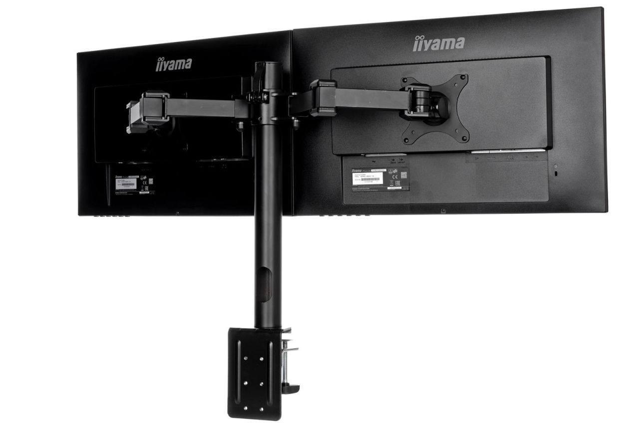 iiyama DS1002C-B1 Simple And Functional Dual Desktop Arm Black iiyama DS1002C-B1 Simple And Functional Dual Desktop Arm Black
